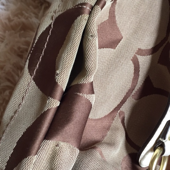 Coach Carly Slim Tan Signature Hobo Bag - Picture 7 of 8